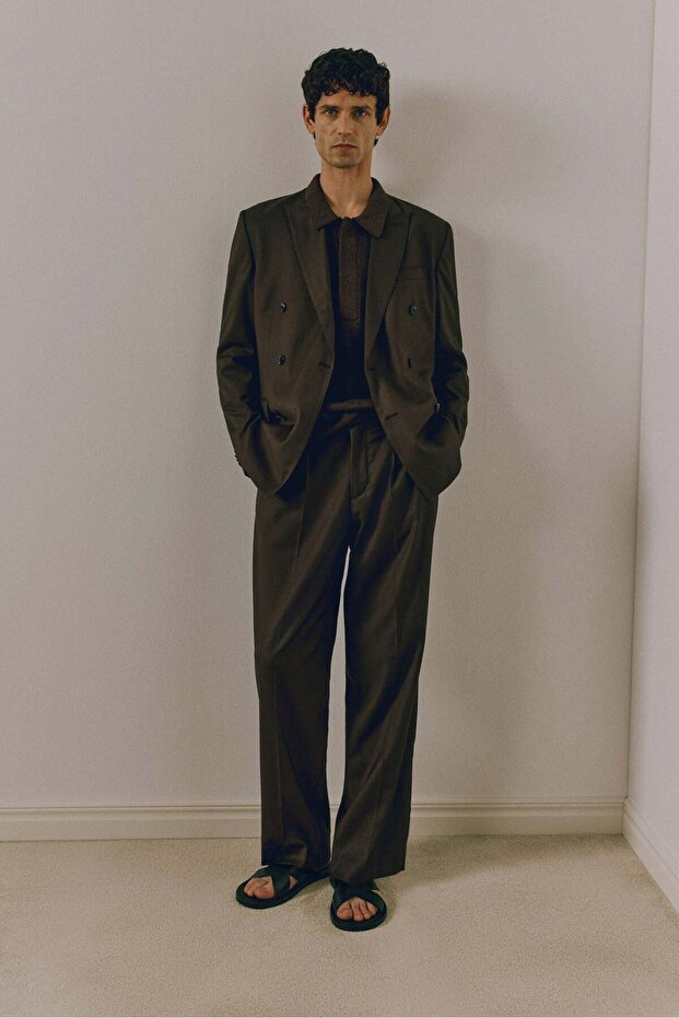 سترة مزدوجة الصدر بقصّة عادية - 2