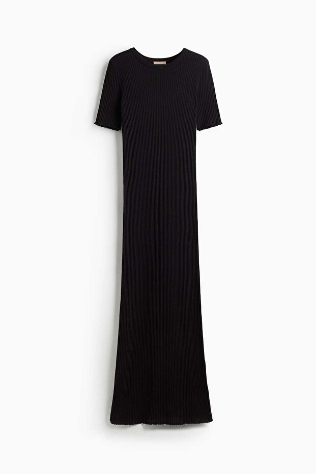 Rib-knit T-shirt dress