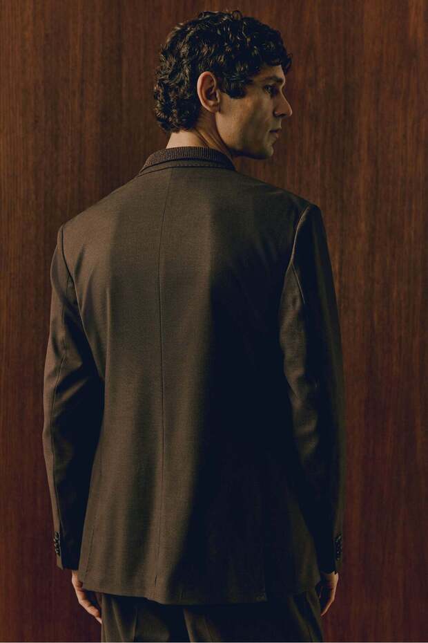 سترة مزدوجة الصدر بقصّة عادية - 3