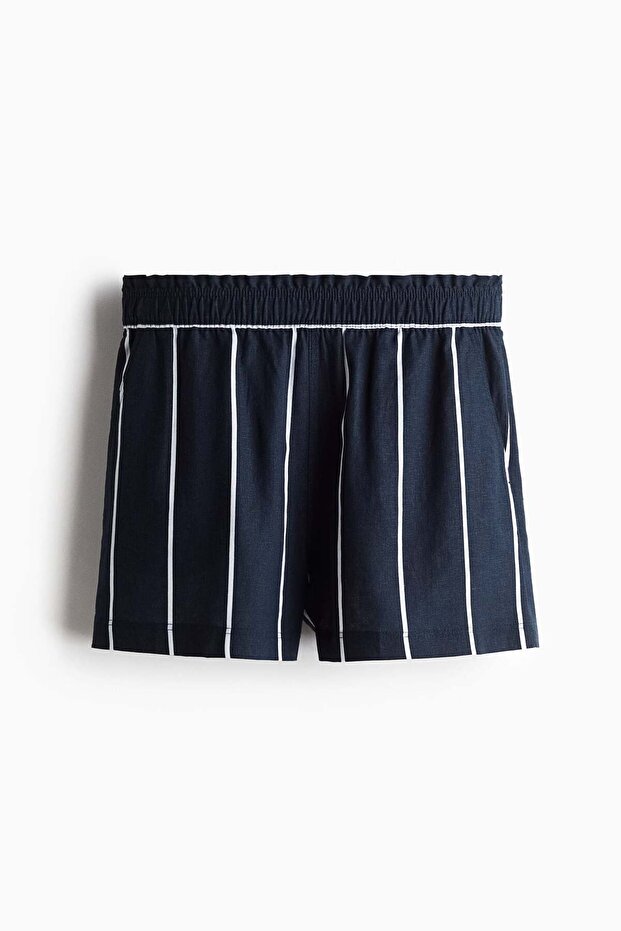 Linen-blend shorts