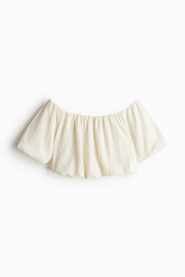Cropped off-the-shoulder top