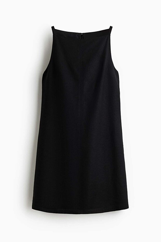 Linen-blend strappy dress