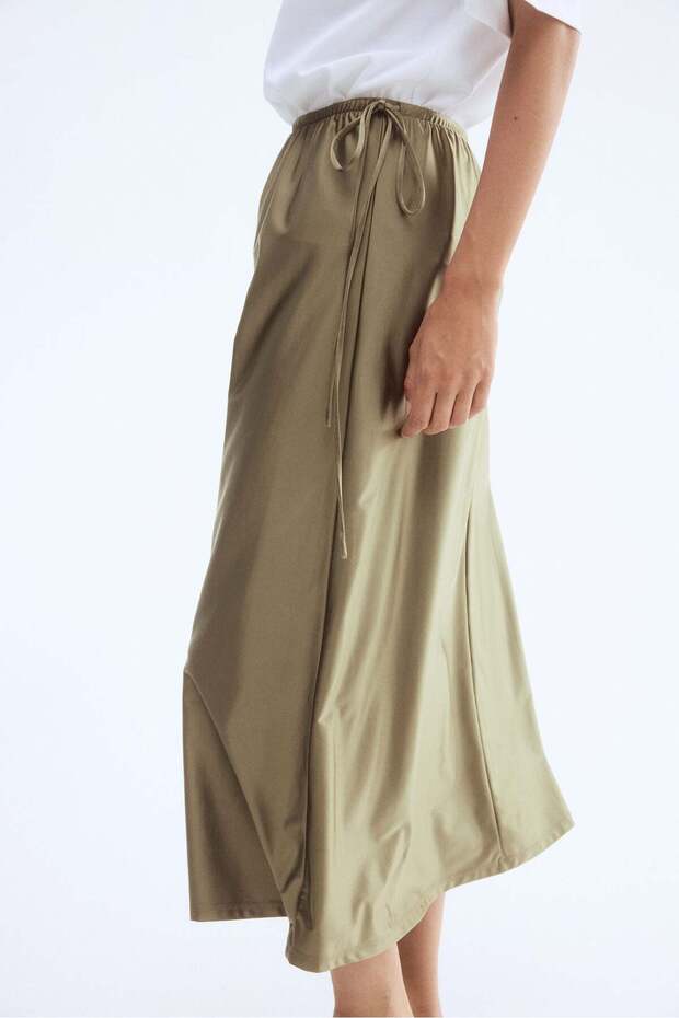 Drawstring-detail skirt - 2