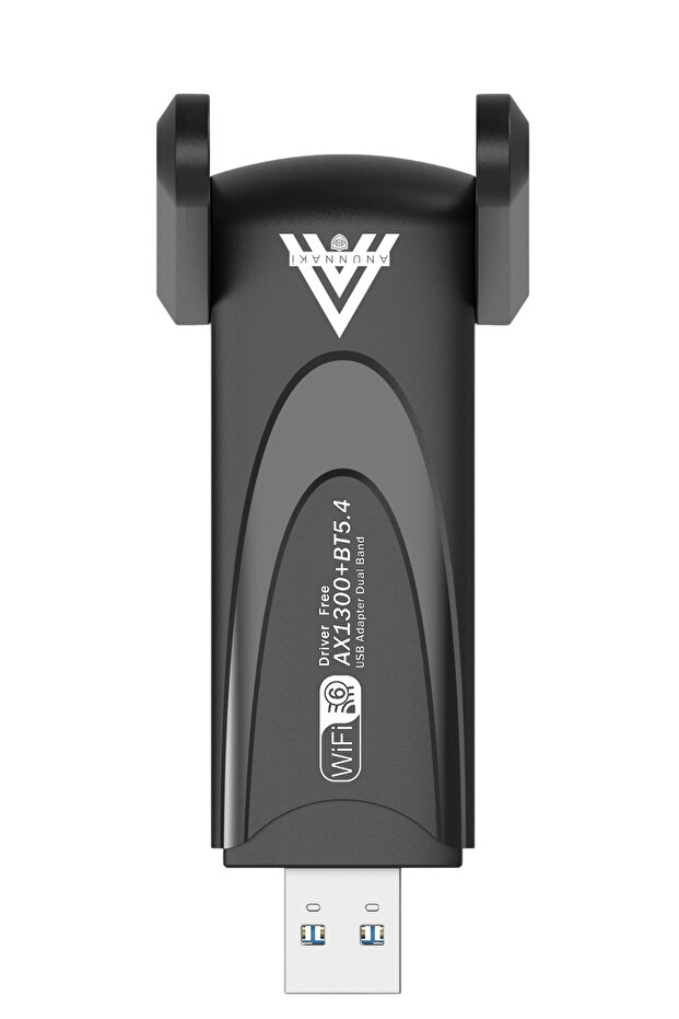 1300 Mbps Usb WiFi 6 Adaptör 2.4G+5G ve Bluetooth 5.4 Tak Çalıştır Çift Antenli Wifi Dongle - 2