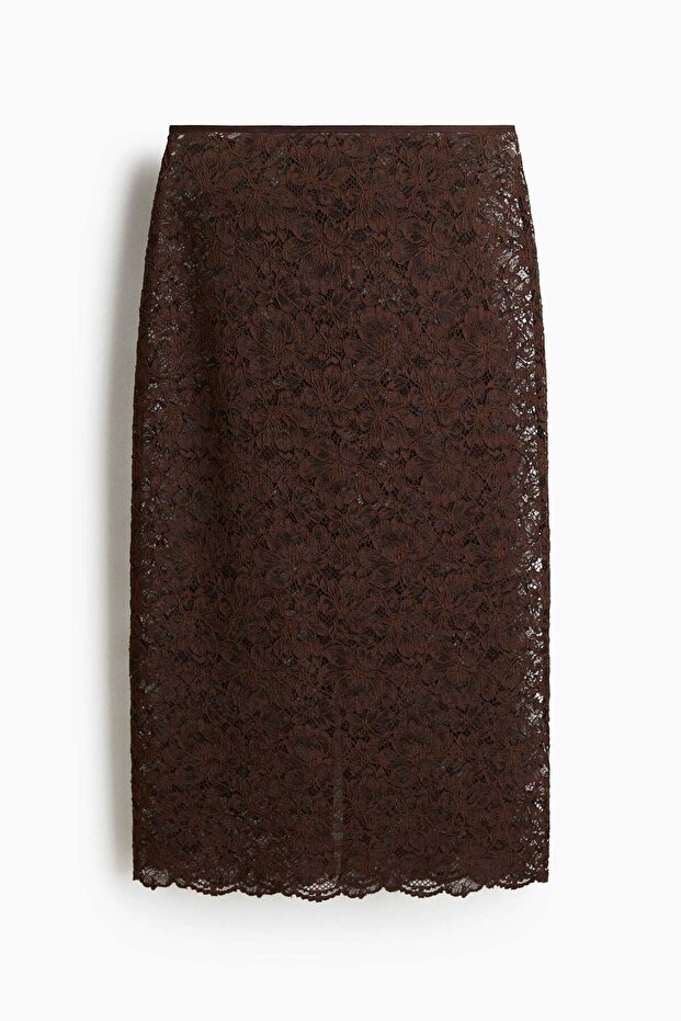 Lace pencil skirt