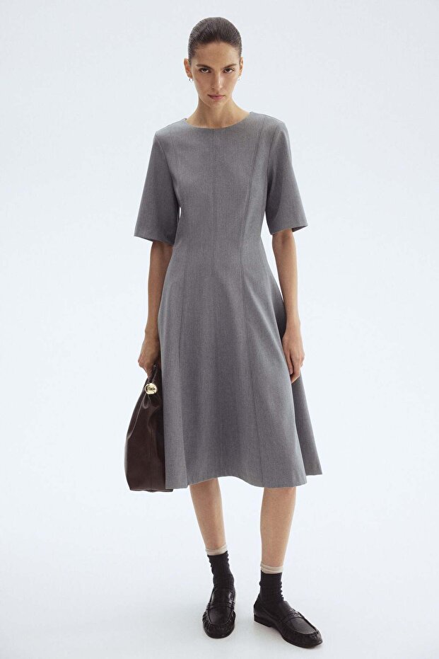 Flared-skirt dress