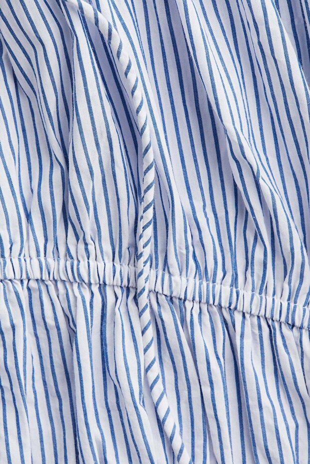 Drawstring poplin blouse - 1