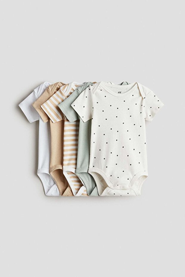 5-pack cotton bodysuits - 2
