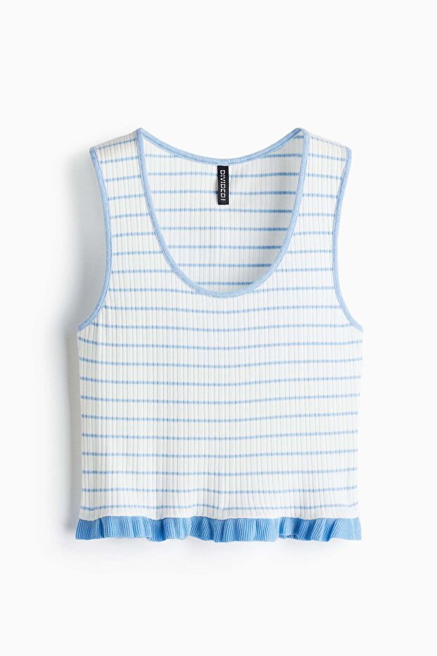 Frill-trimmed vest top