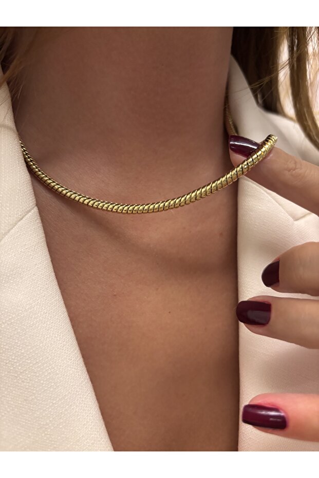 XUping 14K Snake Zincir Kolye - 8