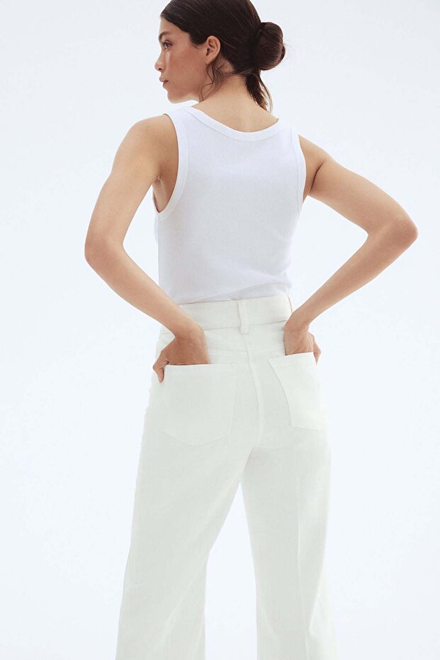 بنطلون واسع من قماش التويل - 2