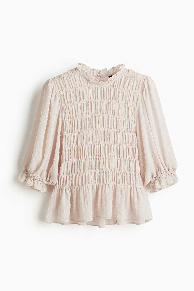 Smocked plumeti blouse