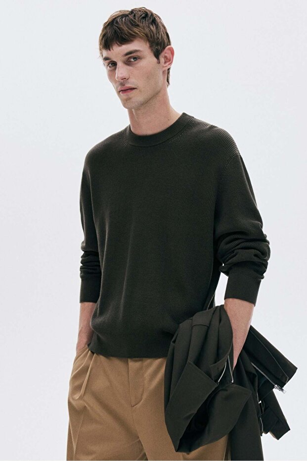 Regular Fit Rib-knit jumper