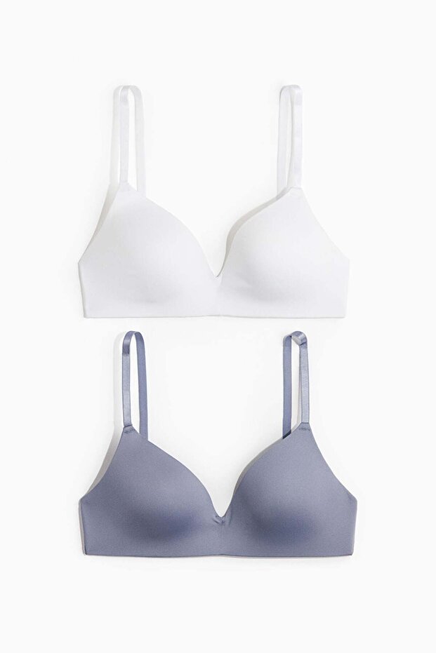 2-pack microfibre non-wired bras - 6