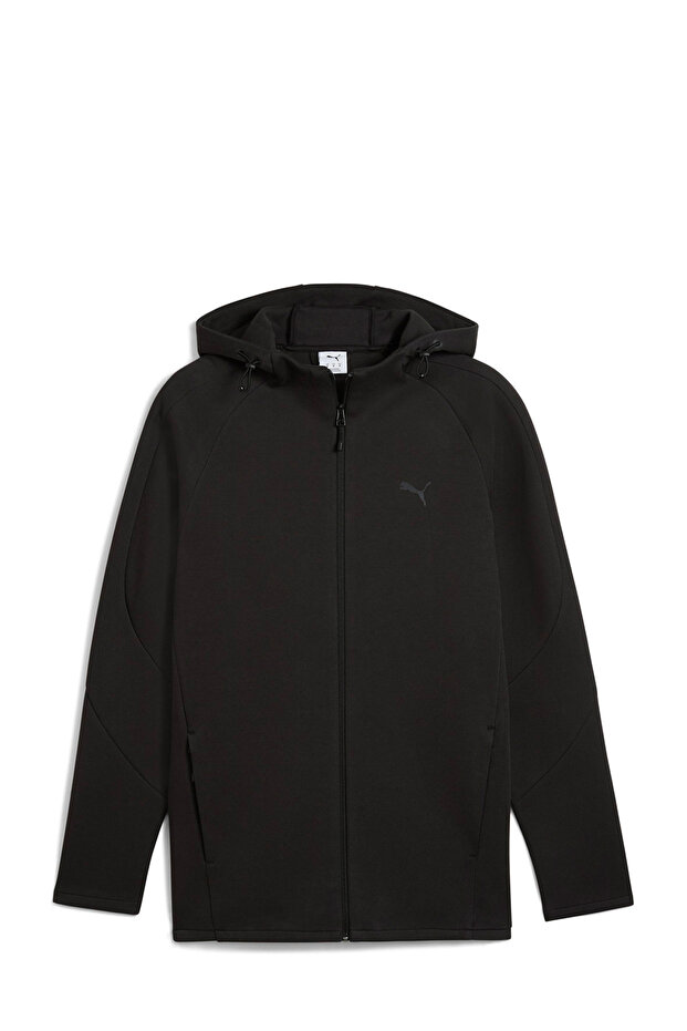 Evostripe Core Fz Hoodie Black Men's Zippered Sweatshirt