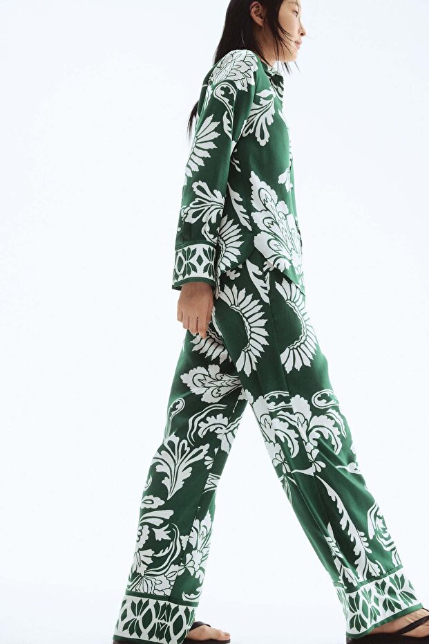 Patterned drawstring trousers - 4