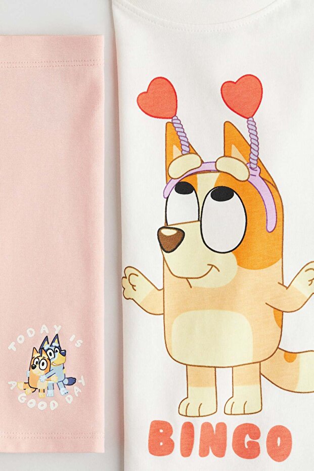 طقم مطبوع مكون من قطعتين - 4