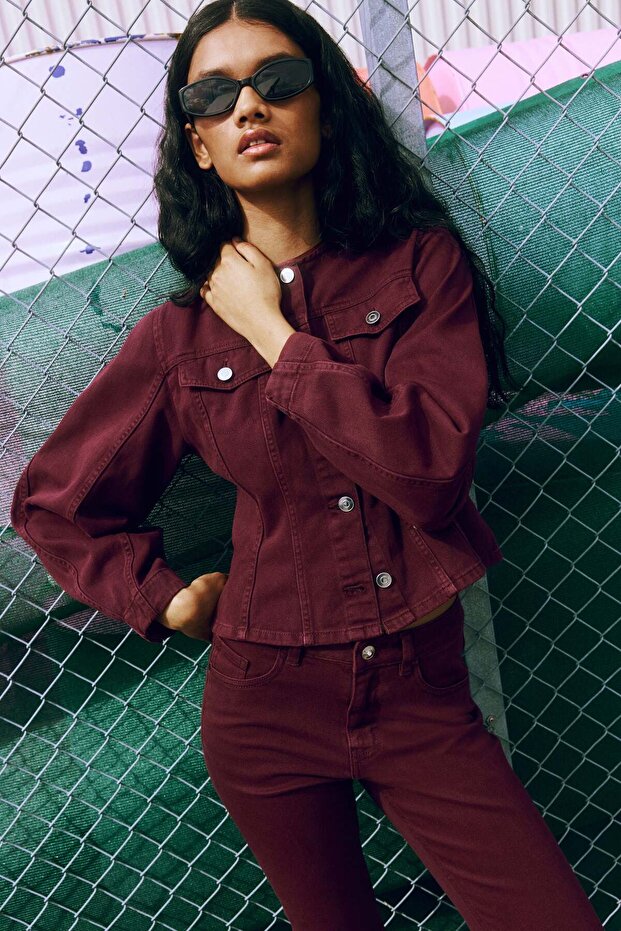Waisted twill shirt