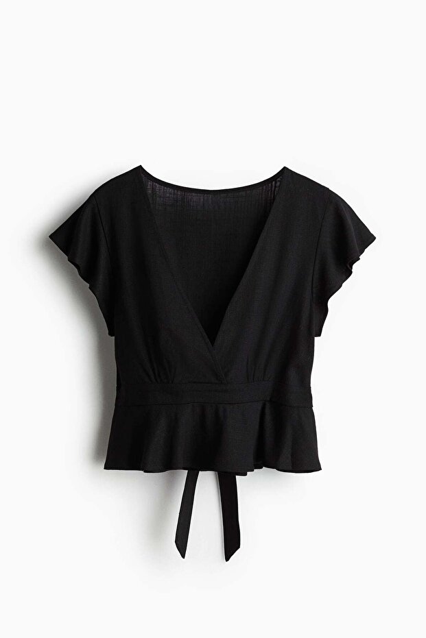 بلوزة من مزيج الكتان - 3