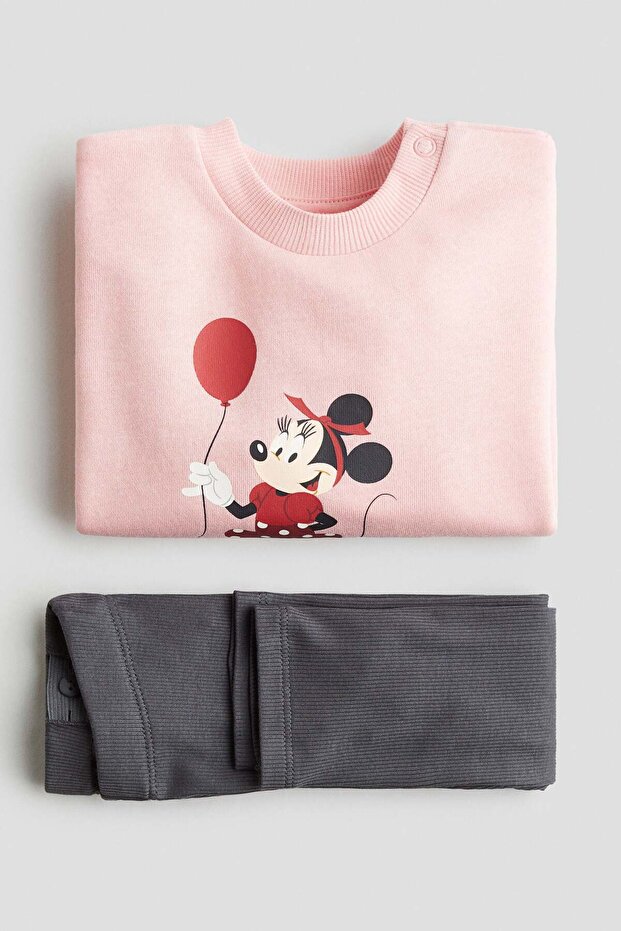 طقم مطبوع مكون من قطعتين - 1