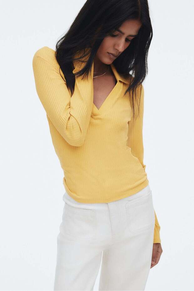 قميص بياقة مضلعة - 2