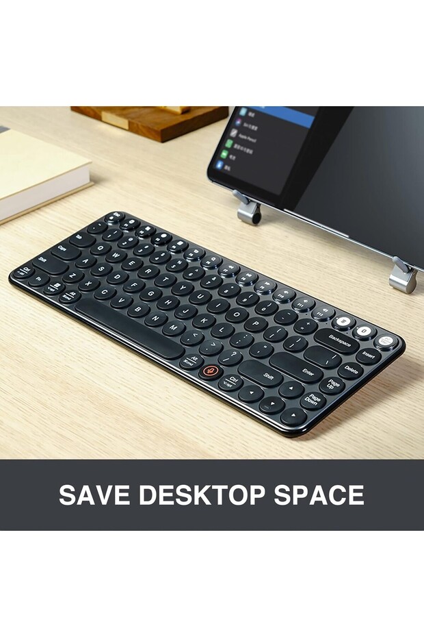 Smart Dual-Mode Wireless Keyboard Voice Input, 85 Keys, 2.4GHz + BT Black - 4