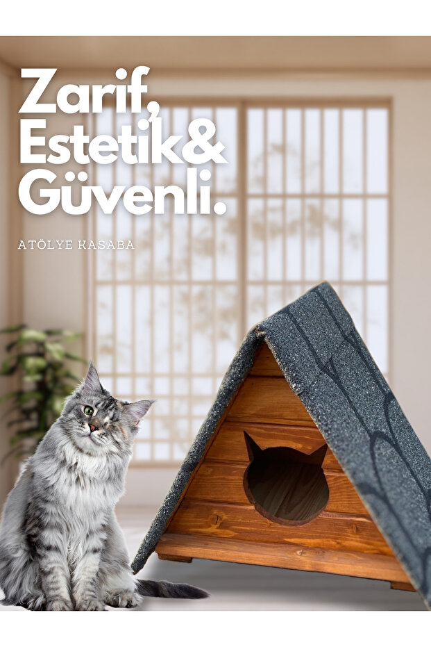 Ahşap Kedi Evi - 1