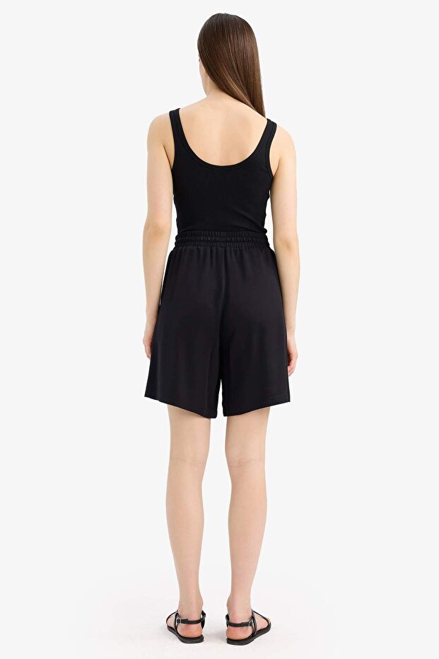 Yüksek Bel Kısa Paça Viskon Şort N5389AZ22SM - 8