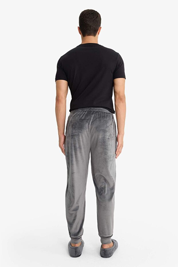 Regular Fit Cepli Kadife Pijama Altı F4672AX25WN - 6
