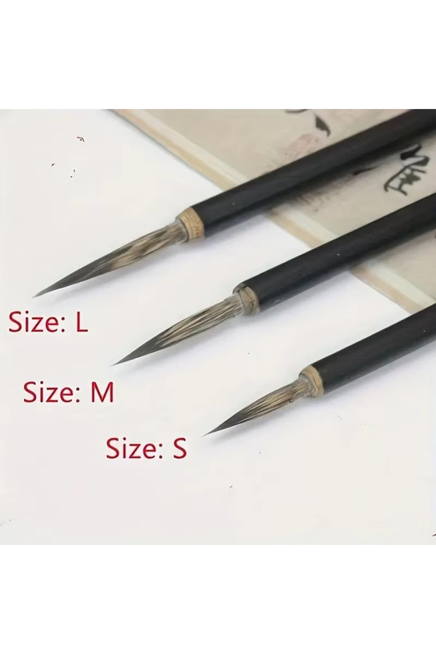 3Pcs 6pcs/lot Chinese Calligraphy Brush ceramics Hook Line Fine Paint Brush Pen Weasel Mouse Whisker