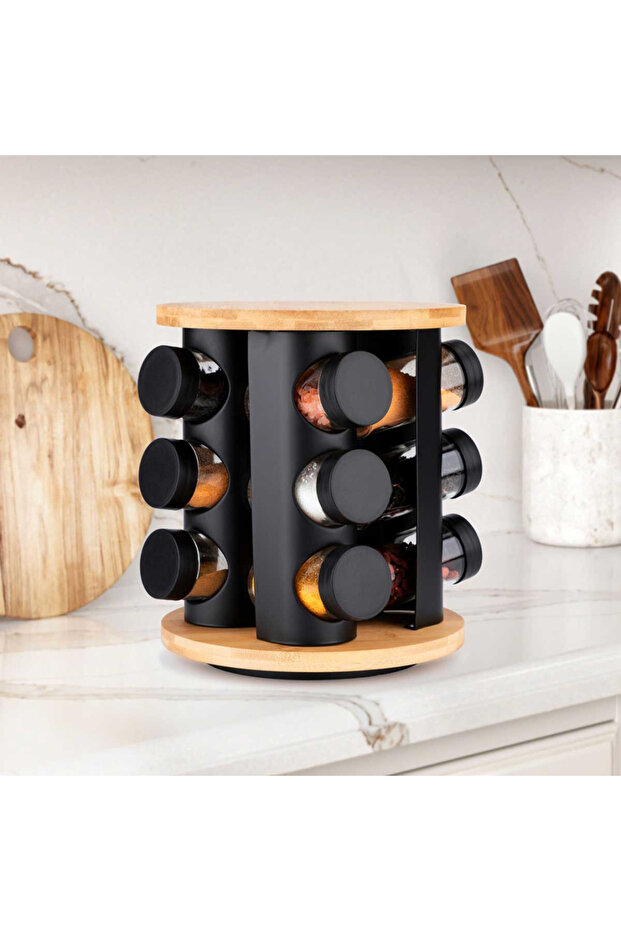 ROTATING SPICE RACK 12 CONTAINERS E-8252 - 2
