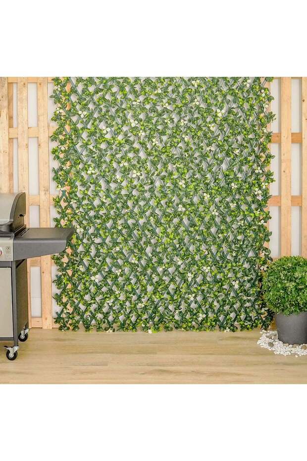 Artificial PVC Willow Fence - 100x200 CM - Durable Green Outdoor Garden Accessory - 2-Year Warranty