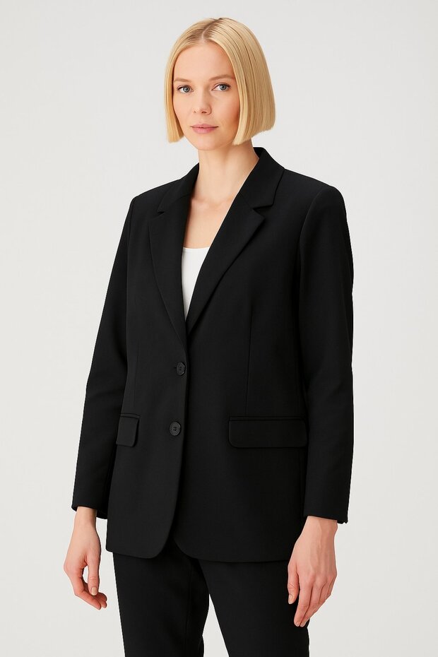 Regular Astarlı Dokuma Blazer CEKET - 3