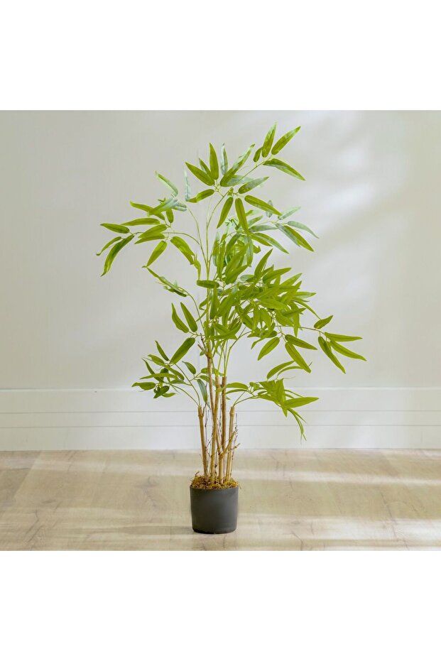90 CM Artificial Bamboo Plant in Green - Realistic Polypropylene Indoor/Outdoor Decor with Pot