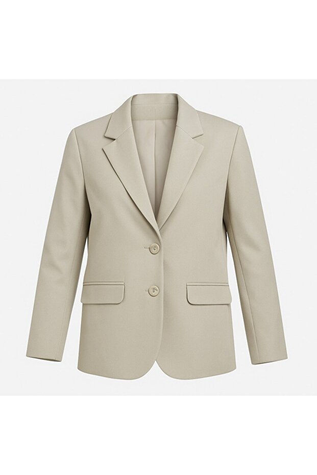 Regular Astarlı Dokuma Blazer CEKET - 4