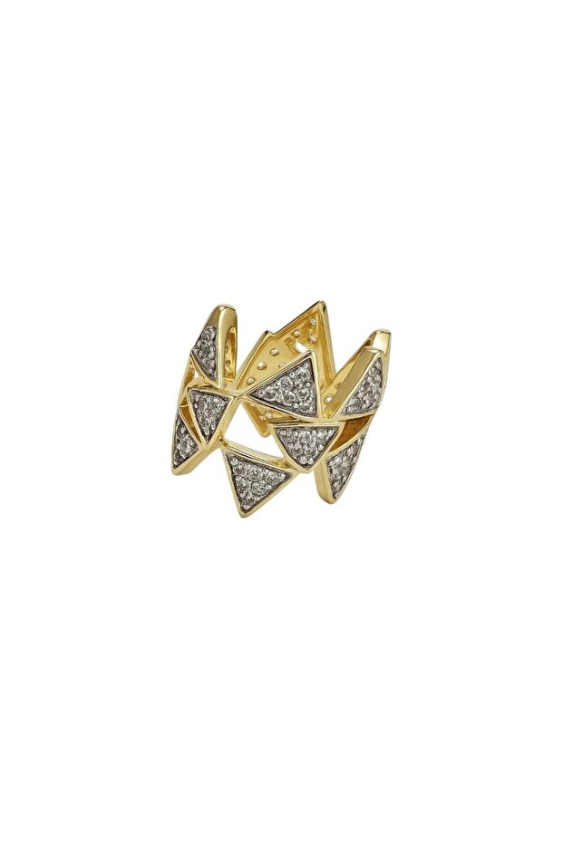 Bicolor Geometric Ear Cuff
