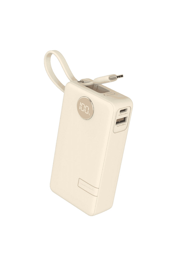 10000mAh Power Bank with Built-in USB-C Cable | PD Fast Charging for iPhone/Android - 1