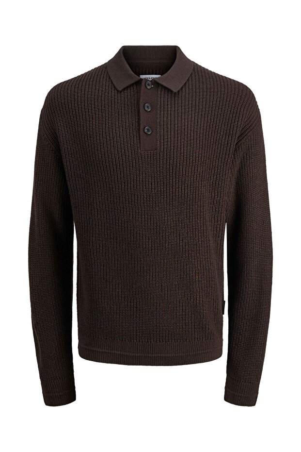 Gestricktes Polo Einfarbig Gestricktes Polo - 2