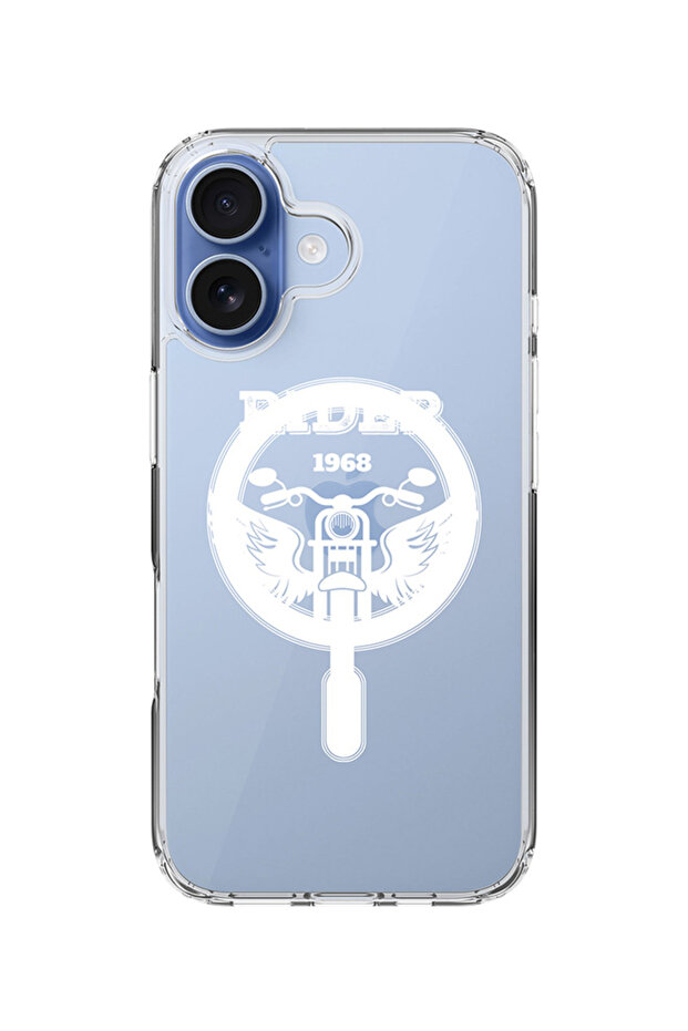 Classic Clear MagSafe Case for iPhone 17 , Hybrid Soft Case Flexible Transparent Cover - Rider 1968