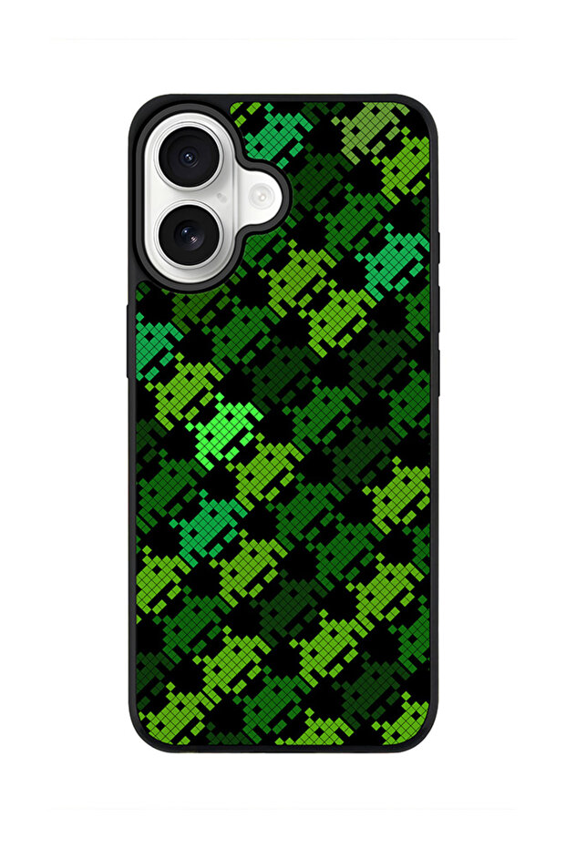 iPhone 17 Case, [Compatible with MagSafe] Slim Magnetic cover Phone Case iPhone 17 -Invader Matrix - 1