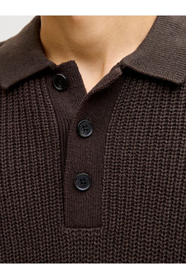 Gestricktes Polo Einfarbig Gestricktes Polo - 5
