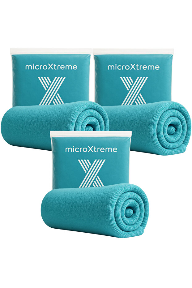 Set of 3 XL Car Drying Towels/Cloths – Super Absorbent, Traceless, 90×70 cm, Twisted Loop - 1