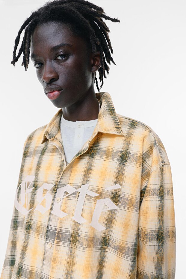 Kareli uzun kollu gömlek - 2