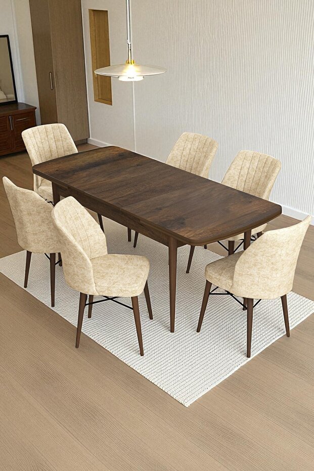 Flexa Comfort Serisi 6 Adet Flex Sandalye Mutfak Masası Takımı - 1