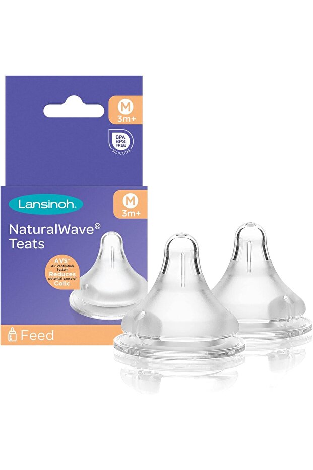 حلمة NaturalWave متوسطة التدفق (عبوة من قطعتين)