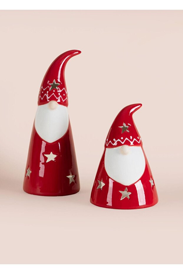 Dekoratif Tealight Yılbaşı Süsü Şanş Cücesi 8x8x11 - 5