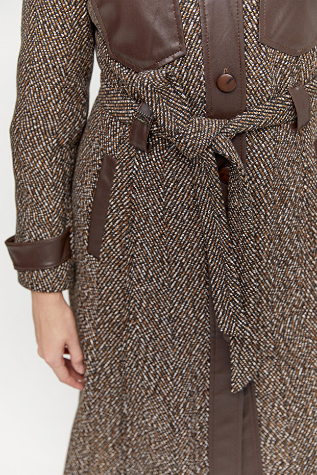 Deri Kombinli Kap - 5