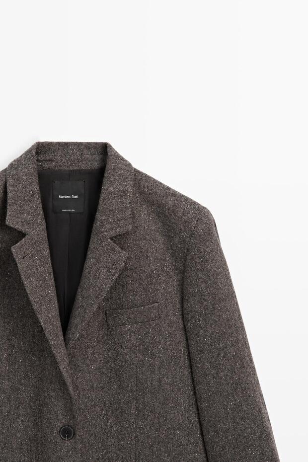 İp görünümlü triko takım blazer - 6