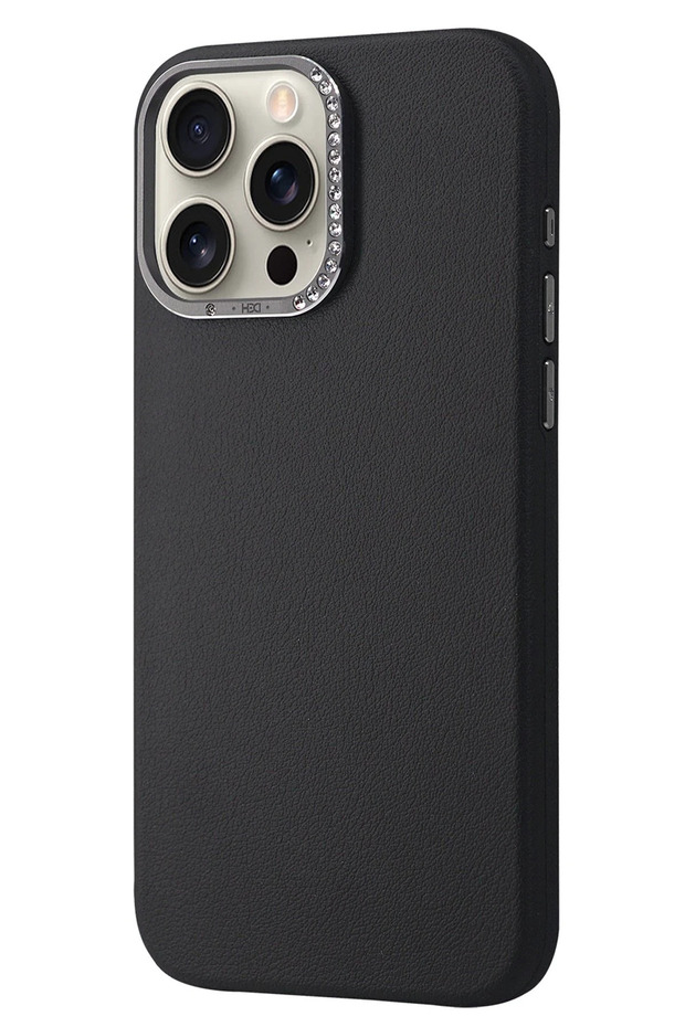 غطاء HBC-255 Vienna متوافق مع iPhone 15 Pro - أسود