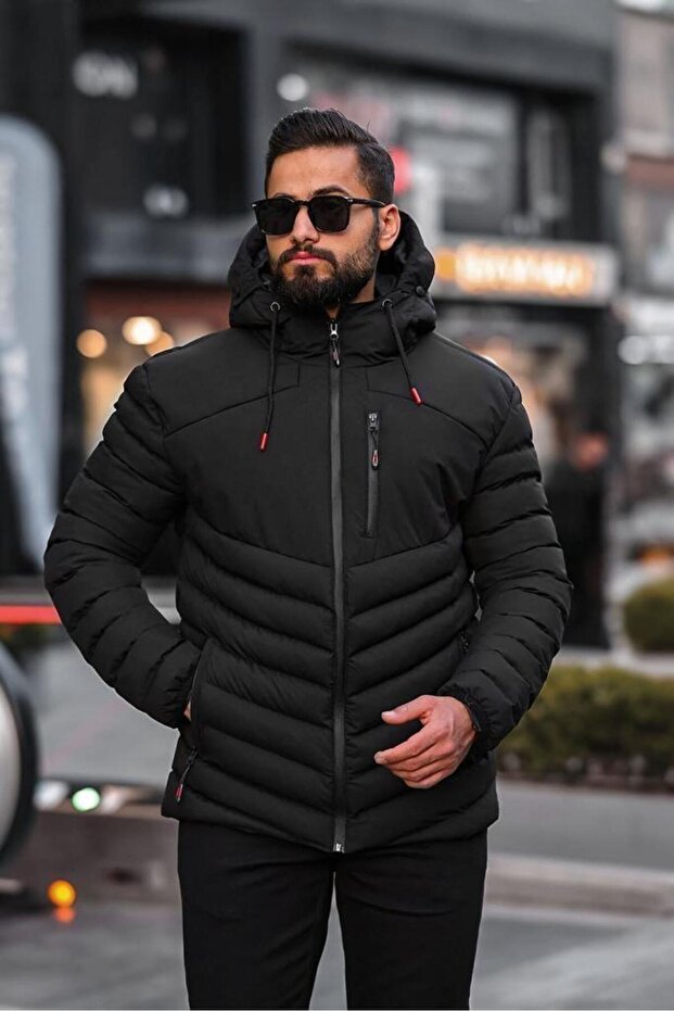 معطف قابل للنفخ بسحاب واحد مقاوم للهواء والرياح